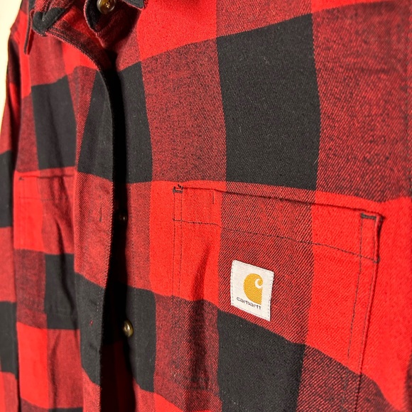 Carhartt Womens Rugged Flex Relaxed Fit Flannel Plaid Tunic - Picture 2 of 7